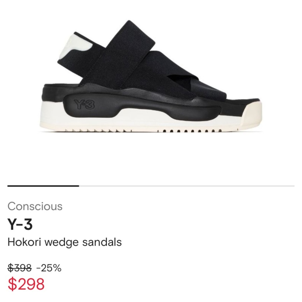 Adidas Y-3 Yohji Yamamoto Hokori wedge sandals